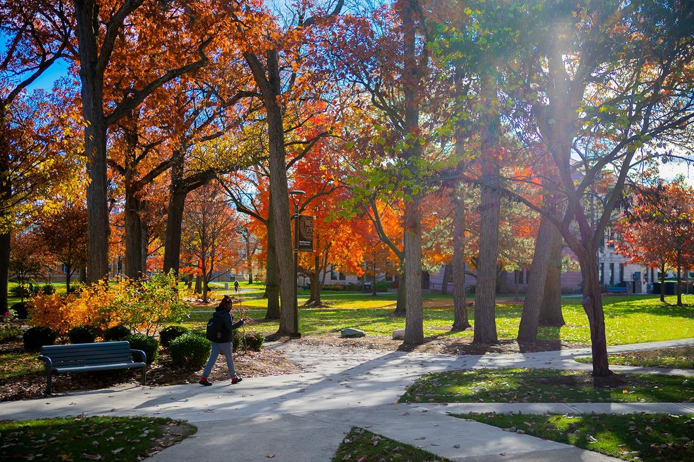 Campus da Bowling Green State University no outono